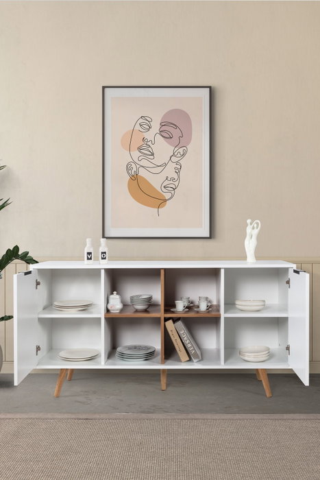 Hanah Home Sina 4618 Consola Blanco y Nogal Hanah Home Sina 4618 Consola Blanco y Nogal